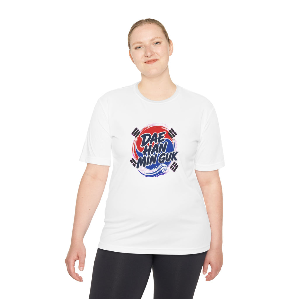 South Korea Dae Han Min Guk Soccer Fan T-Shirt, Moisture Wicking Sport Tee