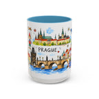 Prague Travel Mug | European City Souvenir Accent Coffee Mug | 11oz 15oz Ceramic Cup