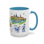 Dresden Illustrated Travel Mug | City Souvenir Accent Coffee Mug | 11oz 15oz Ceramic Cup