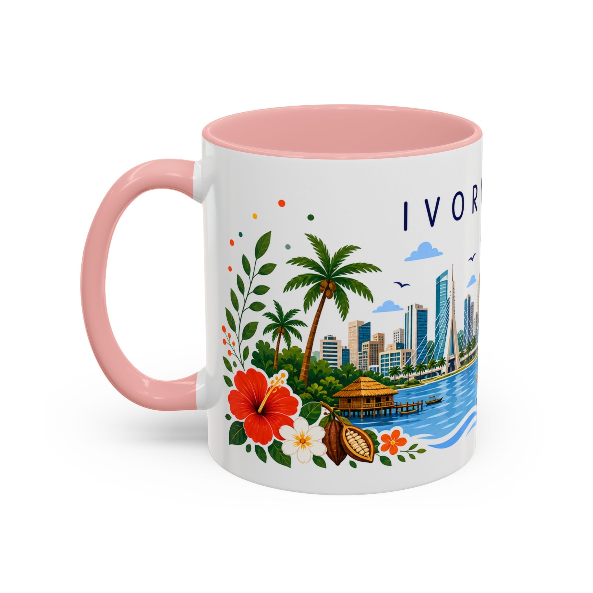 Ivory Coast Coffee Mug | Travel Souvenir Accent Mug | Place Gift Ceramic Cup 11oz 15oz
