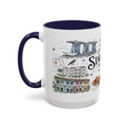 Singapore Coffee Mug | Asia Souvenir Travel Gift | Accent Color Ceramic 11oz 15oz