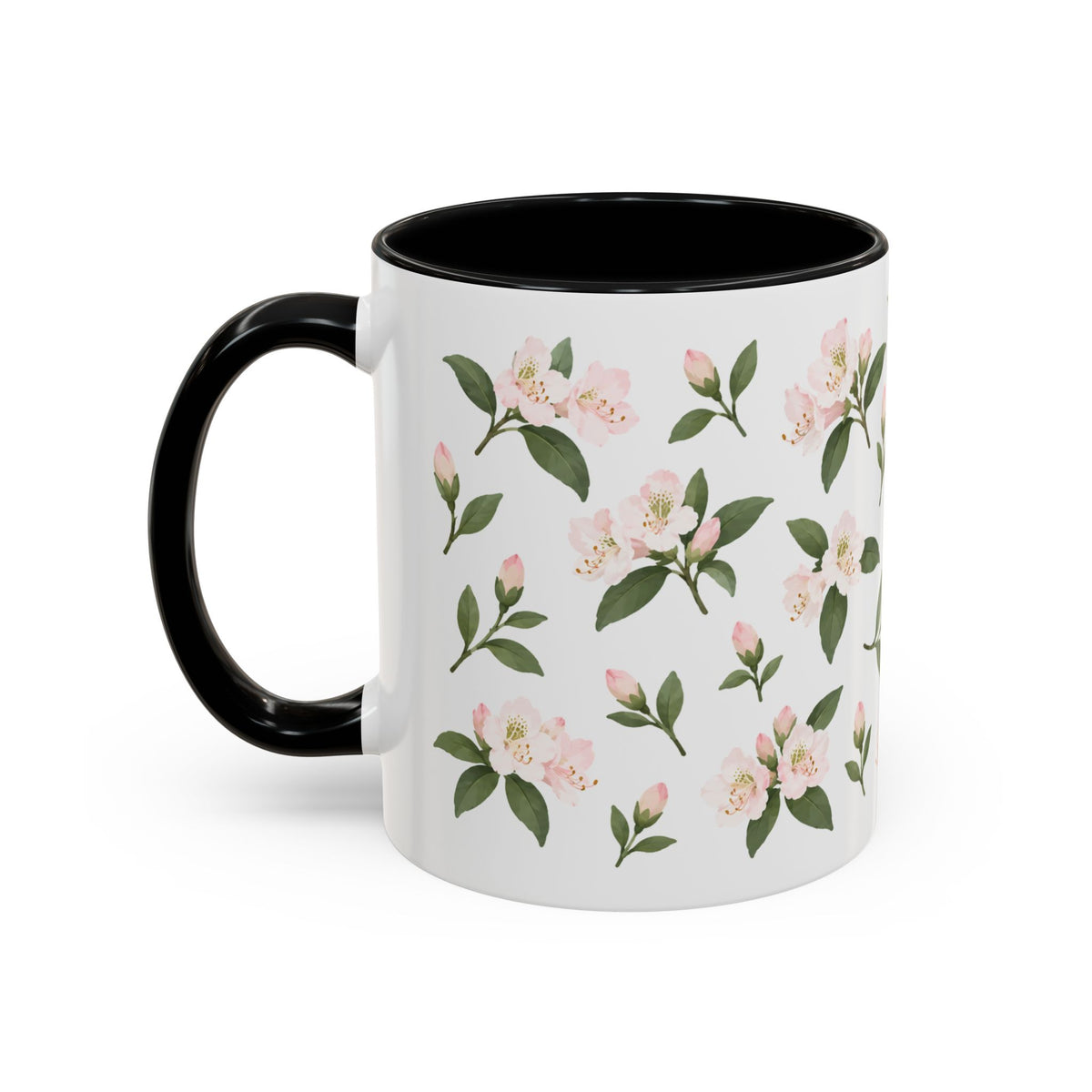 West Virginia Rhododendron Mug, State Flower Floral Coffee Cup, 11oz Botanical Gift