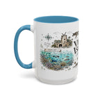 Virgin Islands National Park Coffee Mug | Caribbean Beach Snorkeling Reef Gift | Accent Color Ceramic 11oz 15oz