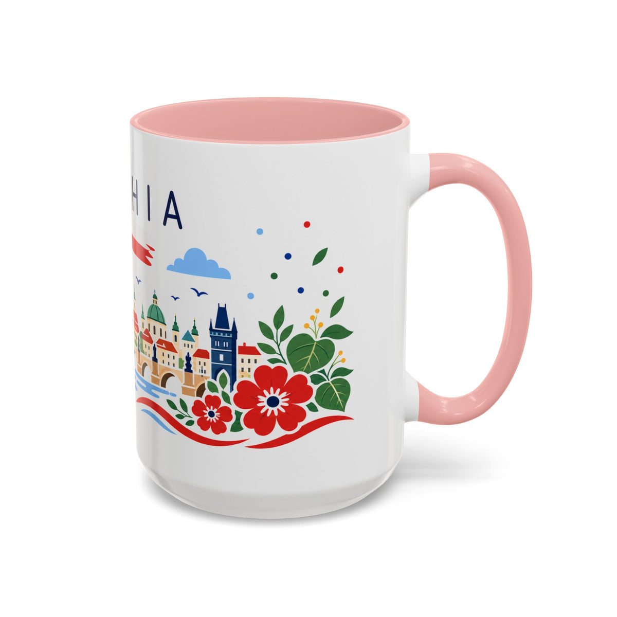 Czechia Coffee Mug | Travel Souvenir Accent Mug | Country Gift Ceramic Cup 11oz 15oz