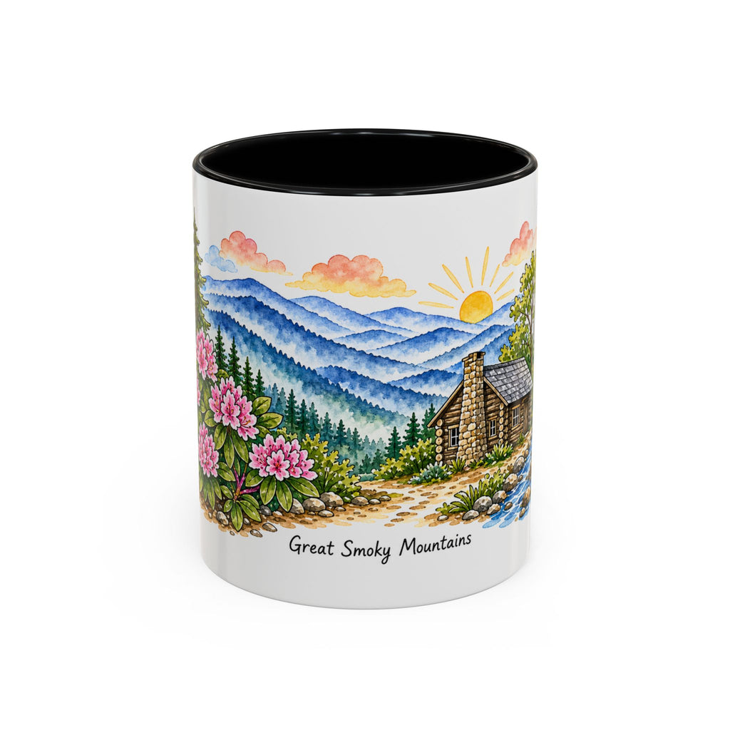 Great Smoky Mountains National Park Mug | US Travel Souvenir Accent Coffee Mug | 11oz 15oz Ceramic Cup