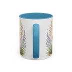 New Mexico State Map Mug | Desert Scenery, Yucca Flower Accent Coffee Cup