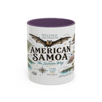 American Samoa National Park Coffee Mug | Pacific Island Rainforest Reef Gift | Accent Color Ceramic 11oz 15oz