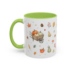 Thanksgiving Mug | Country Harvest Watercolor Gift | Pumpkin Scarecrow Accent Cup 11oz 15oz