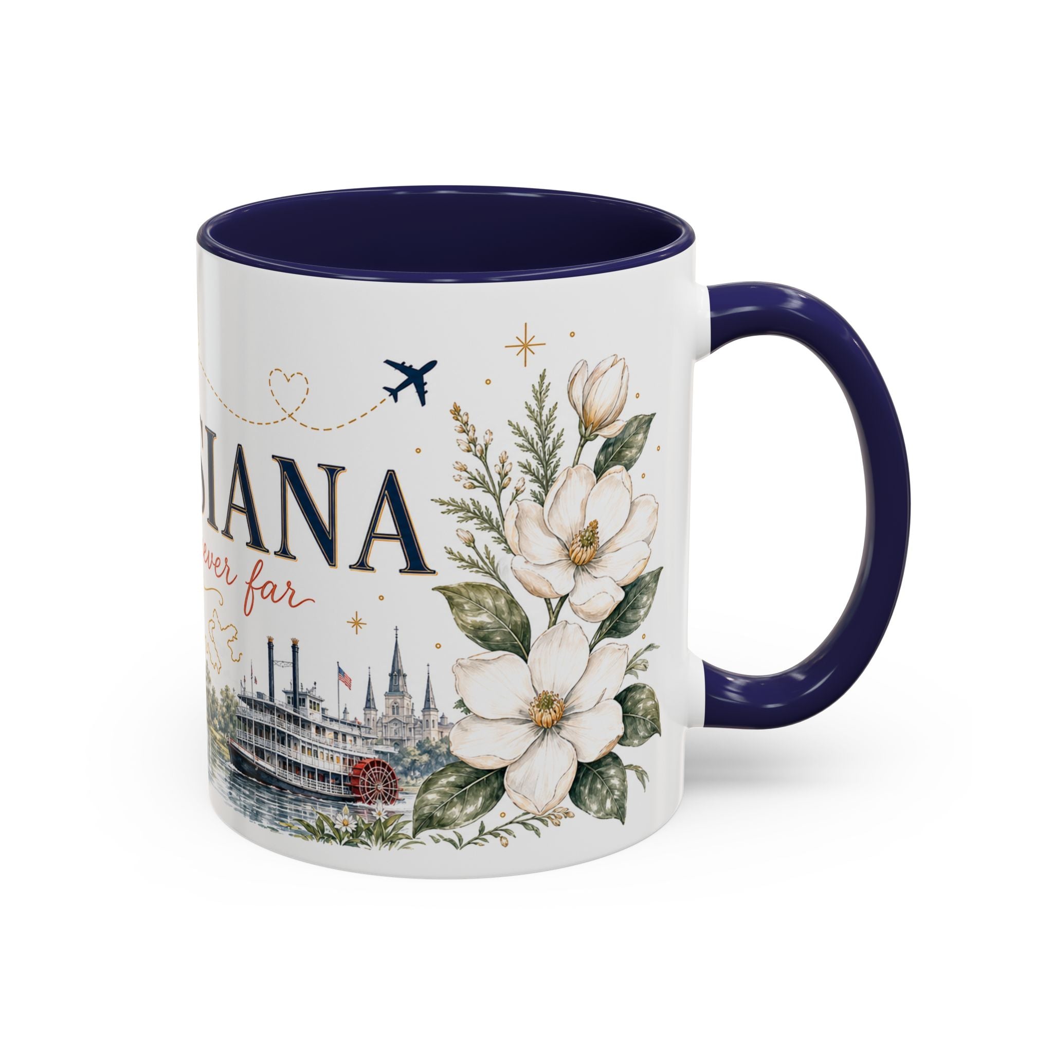 Louisiana Home State Mug | Moving Away Gift | Long Distance Friendship Coffee Cup | 11oz 15oz Accent Mug