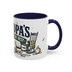 Grandpa's Stories Are The Best Coffee Mug | Gift From Grandkids | Accent Color Ceramic 11oz 15oz
