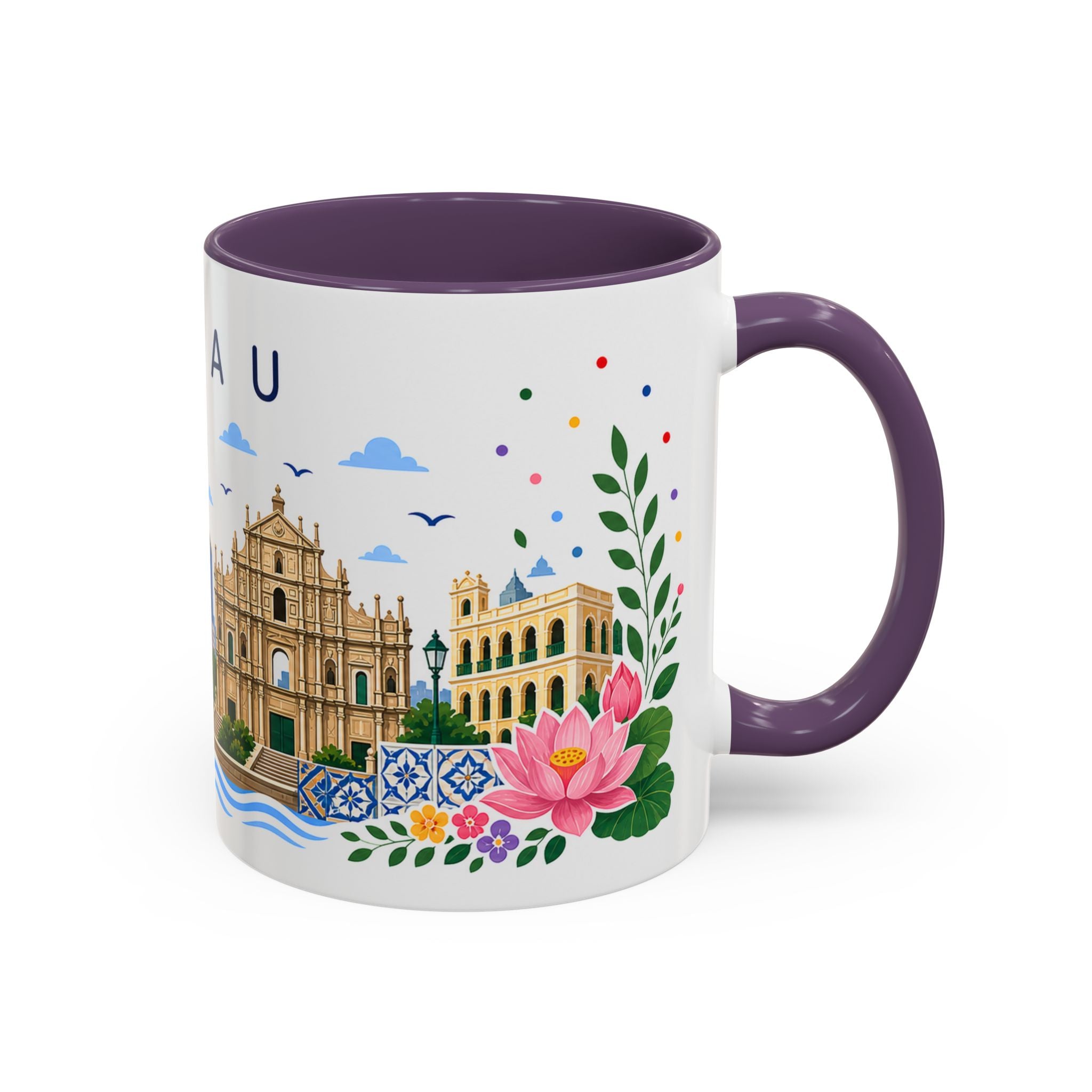 Macau Coffee Mug | Travel Souvenir Accent Mug | Place Gift Ceramic Cup 11oz 15oz