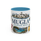 Mugla Coffee Mug | Turkey Travel Souvenir | Vintage Illustrated City Gift | 11 oz 15 oz Accent Mug