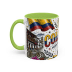 Colombia Soccer Coffee Mug | World Cup Fan Gift | Accent Color Ceramic 11oz 15oz Match Day Cup