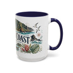 Na Pali Coast Mug, Hawaii Travel Souvenir, Bucket List Gift, Accent Ceramic Coffee Mug 11oz 15oz