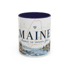 Maine State Mug | Moving Away, Long Distance Friendship Gift | 11oz 15oz Accent Mug