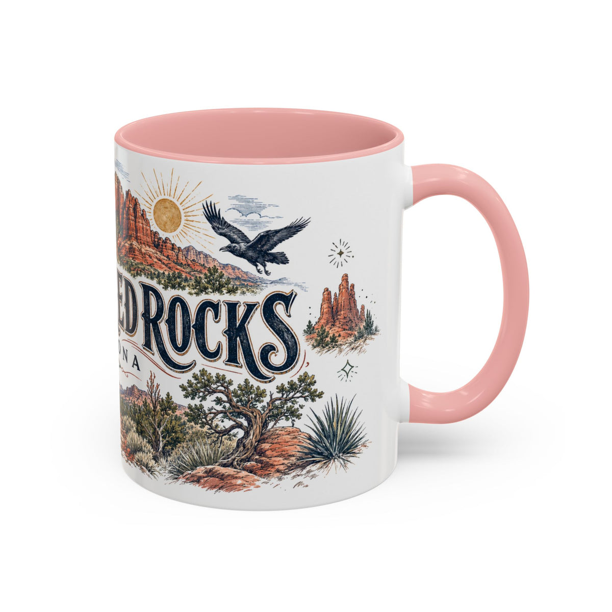 Sedona Red Rocks Mug, Arizona Travel Souvenir, Bucket List Gift, Accent Ceramic Coffee Mug 11oz 15oz