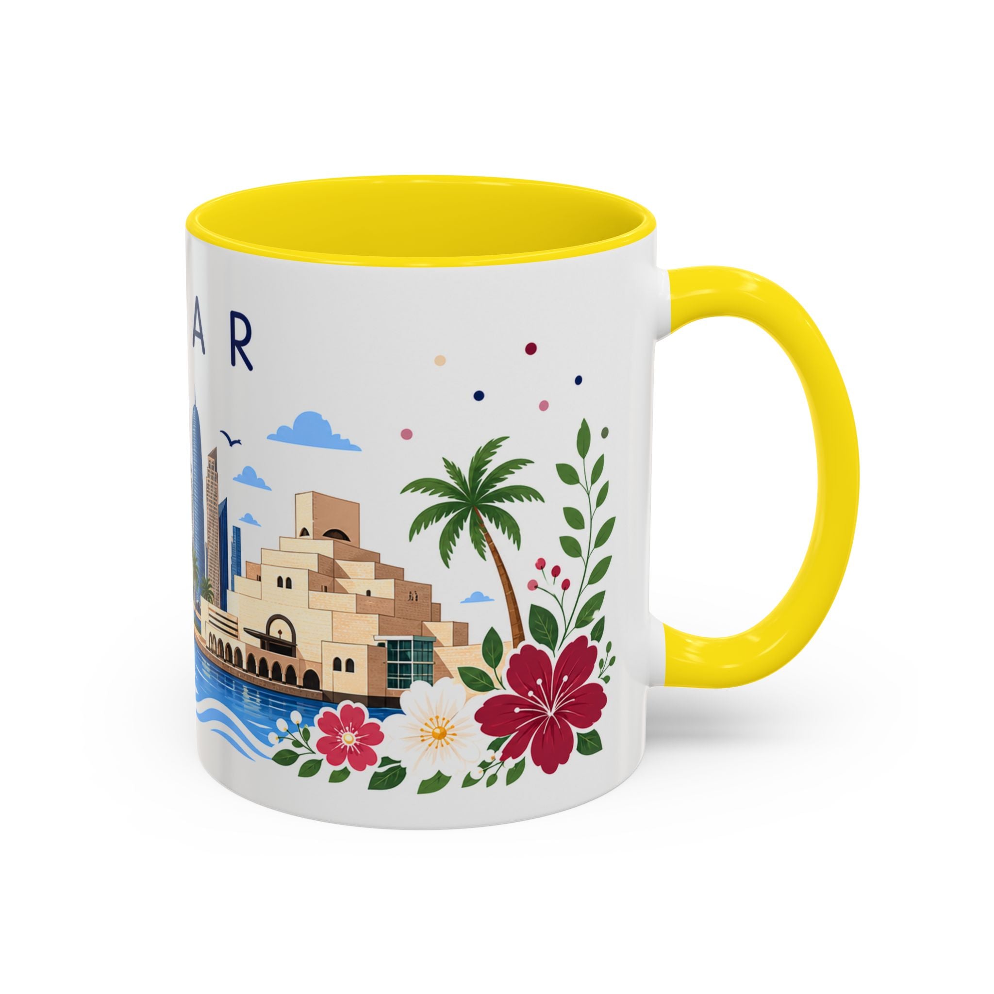 Qatar Coffee Mug | Travel Souvenir Accent Mug | Place Gift Ceramic Cup 11oz 15oz