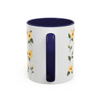 Hawaii Yellow hibiscus Mug, State Flower Floral Coffee Cup, 11oz Botanical Gift