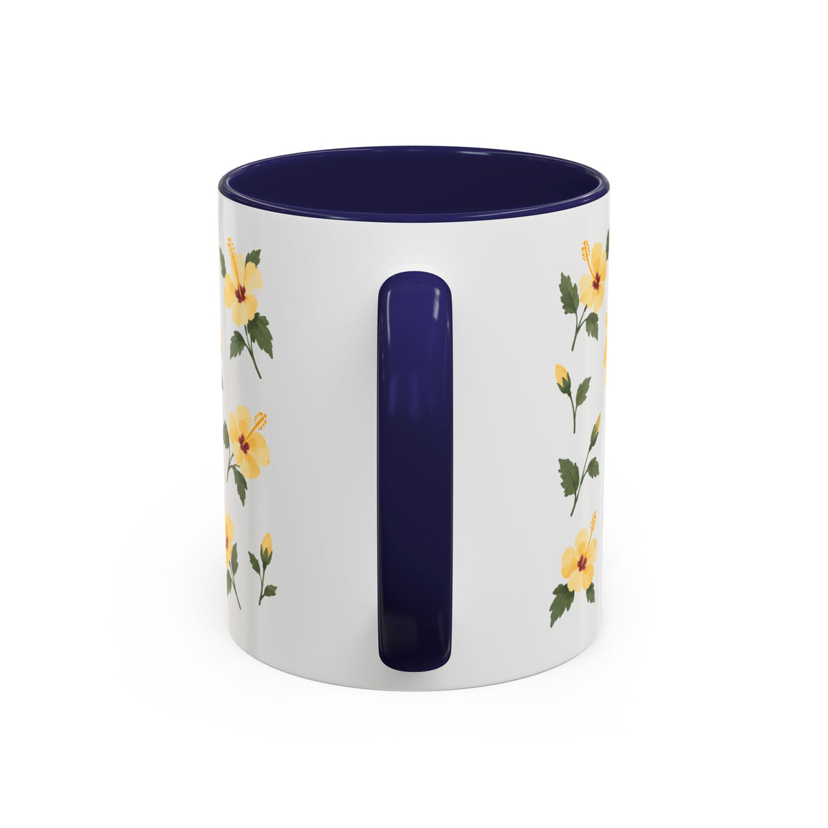 Hawaii Yellow hibiscus Mug, State Flower Floral Coffee Cup, 11oz Botanical Gift