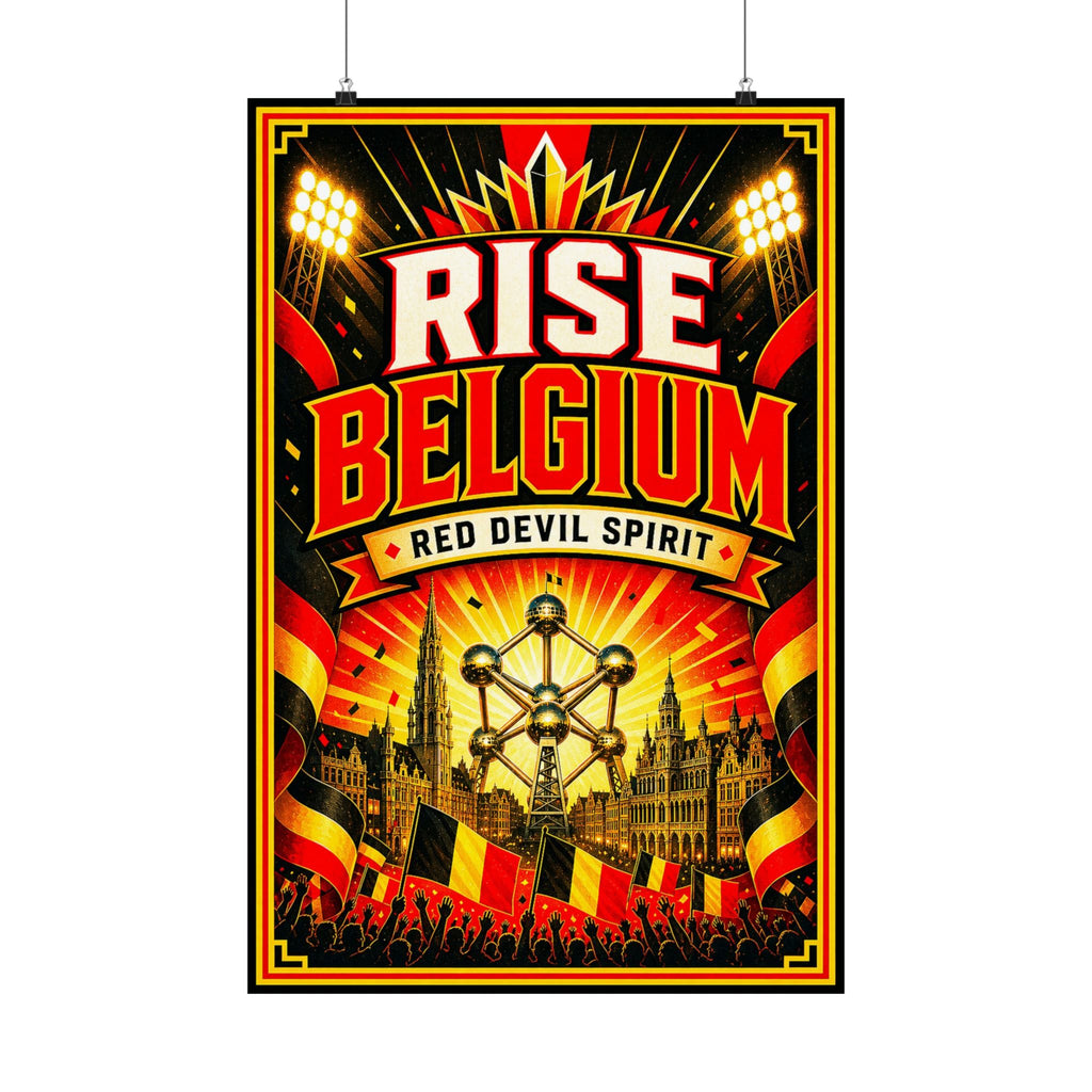 Belgium Soccer Poster | Rally Fan Art Print | 2026 Soccer Wall Decor