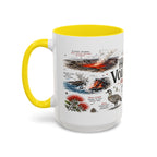 Hawaii Volcanoes National Park Coffee Mug | Hawaii Big Island Lava Volcano Gift | Accent Color Ceramic 11oz 15oz