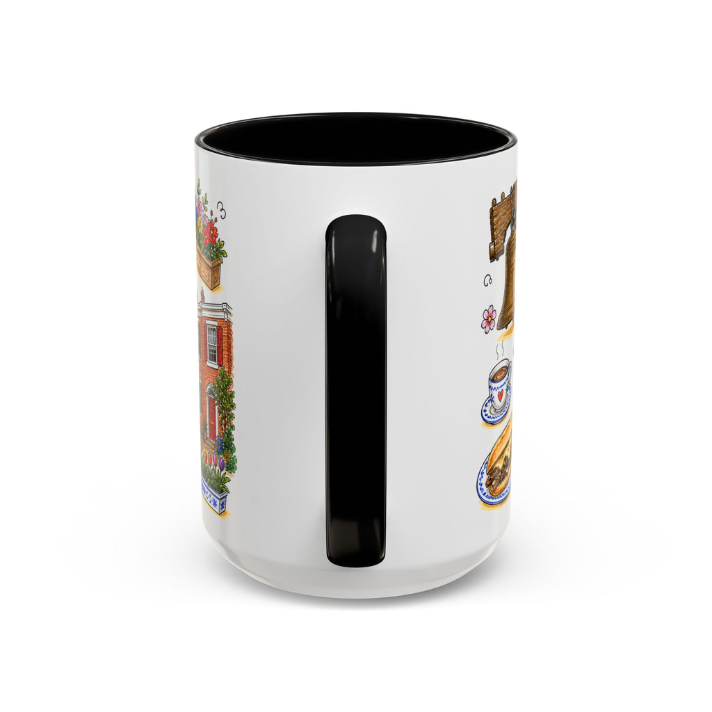Philadelphia Illustrated Travel Mug | City Souvenir Accent Coffee Mug | 11oz 15oz Ceramic Cup