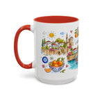 Antalya Travel Mug | European City Souvenir Accent Coffee Mug | 11oz 15oz Ceramic Cup