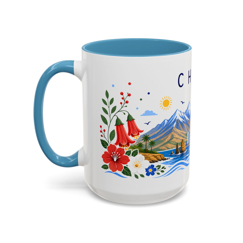 Chile Coffee Mug | Travel Souvenir Accent Mug | Place Gift Ceramic Cup 11oz 15oz