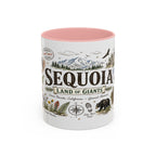 Sequoia Coffee Mug | National Park Hiking California Gift | Accent Color Ceramic 11oz 15oz