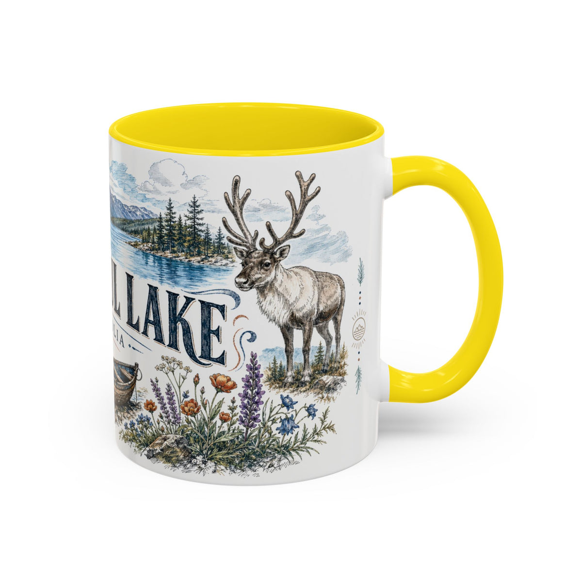 Khuvsgul Lake Mug, Mongolia Travel Souvenir, Bucket List Gift, Accent Ceramic Coffee Mug 11oz 15oz