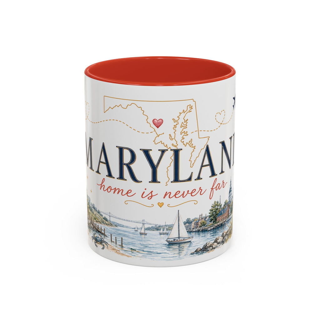 Maryland State Map Mug | Homesick Gift, Long Distance Friendship Coffee Cup (11oz 15oz)
