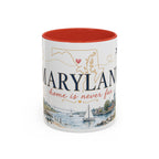 Maryland State Map Mug | Homesick Gift, Long Distance Friendship Coffee Cup (11oz 15oz)