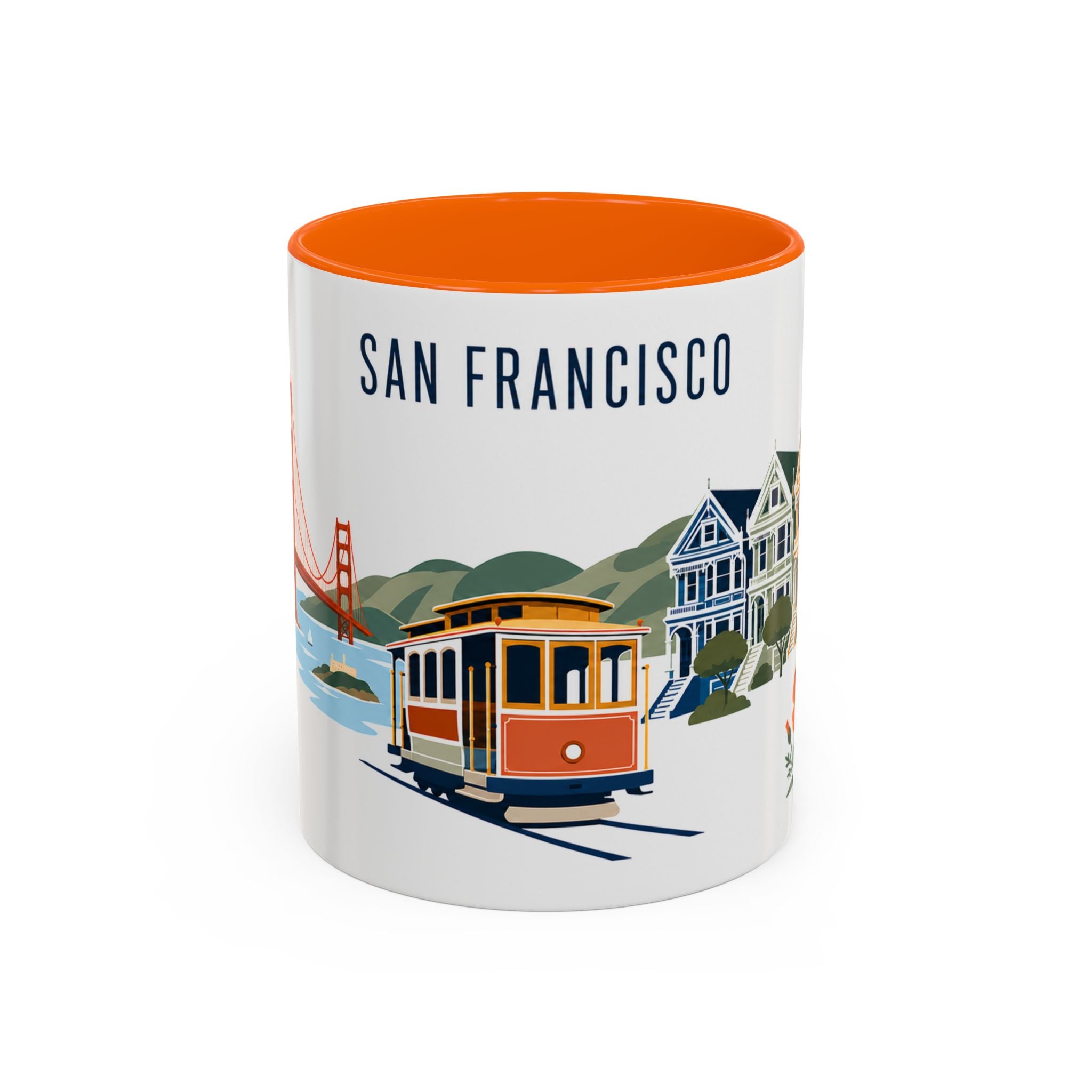 San Francisco Coffee Mug | United States Travel Souvenir | Porcelain Decal City Gift | 11oz 15oz Accent Mug