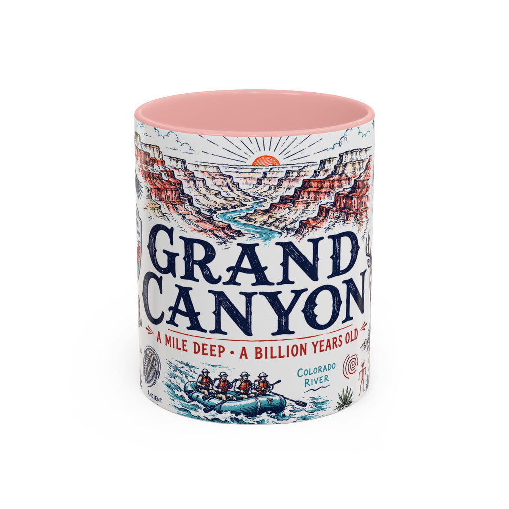 Grand Canyon National Park Coffee Mug | Hiking Camping Nature Gift | Accent Color Ceramic 11oz 15oz