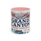Grand Canyon National Park Coffee Mug | Hiking Camping Nature Gift | Accent Color Ceramic 11oz 15oz