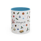 Washington DC Christmas Mug | Watercolor City Souvenir | Ceramic Coffee Cup 11oz 15oz