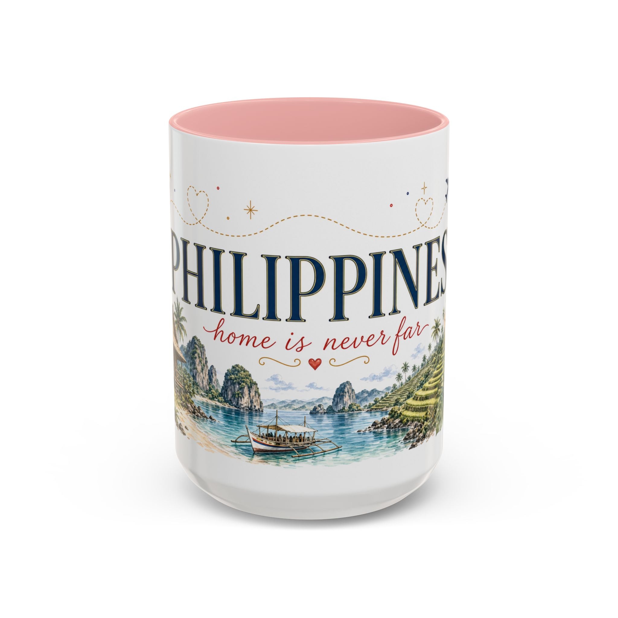 Philippines Home Country Mug | Moving Away Gift | Long Distance Friendship | 11 oz 15 oz Accent Mug