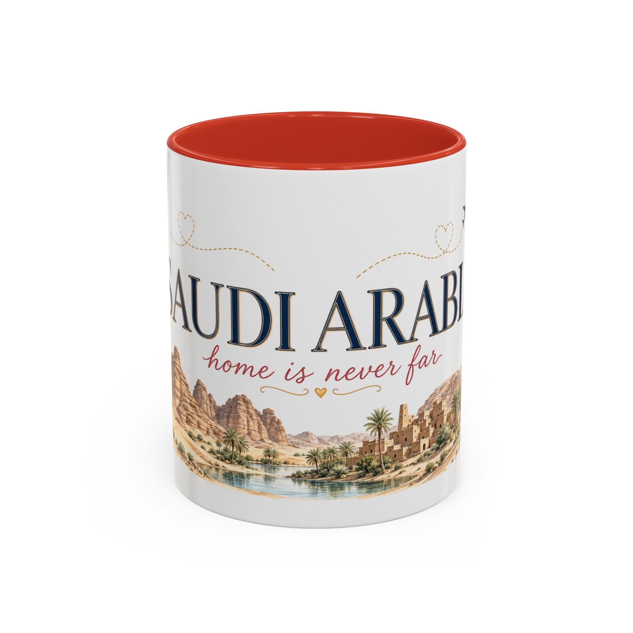 Saudi Arabia Home Country Mug | Moving Away Gift | Long Distance Friendship | 11 oz 15 oz Accent Mug