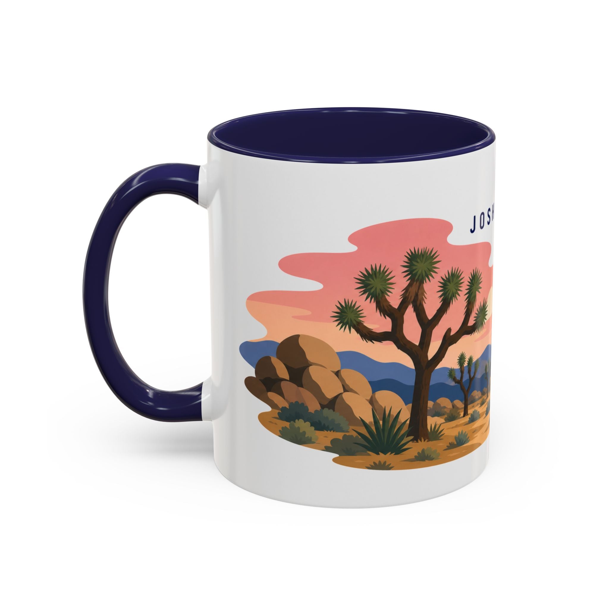 Joshua Tree National Park Coffee Mug | Solid Color Block Park Souvenir | 11oz 15oz Accent Mug