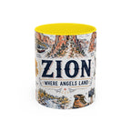 Zion National Park Coffee Mug | Hiking Camping Nature Gift | Accent Color Ceramic 11oz 15oz