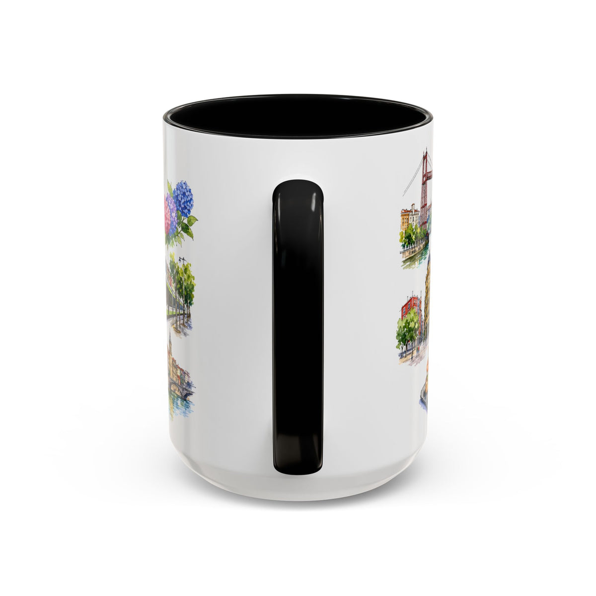 Bilbao Illustrated Travel Mug | City Souvenir Accent Coffee Mug | 11oz 15oz Ceramic Cup