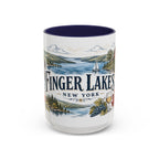 Finger Lakes Mug, New York Travel Souvenir, Bucket List Gift, Accent Ceramic Coffee Mug 11oz 15oz