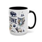 Yellowstone National Park Coffee Mug | Hiking Camping Nature Gift | Accent Color Ceramic 11oz 15oz