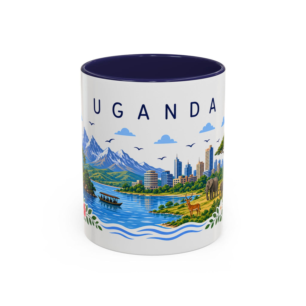 Uganda Coffee Mug | Travel Souvenir Accent Mug | Place Gift Ceramic Cup 11oz 15oz