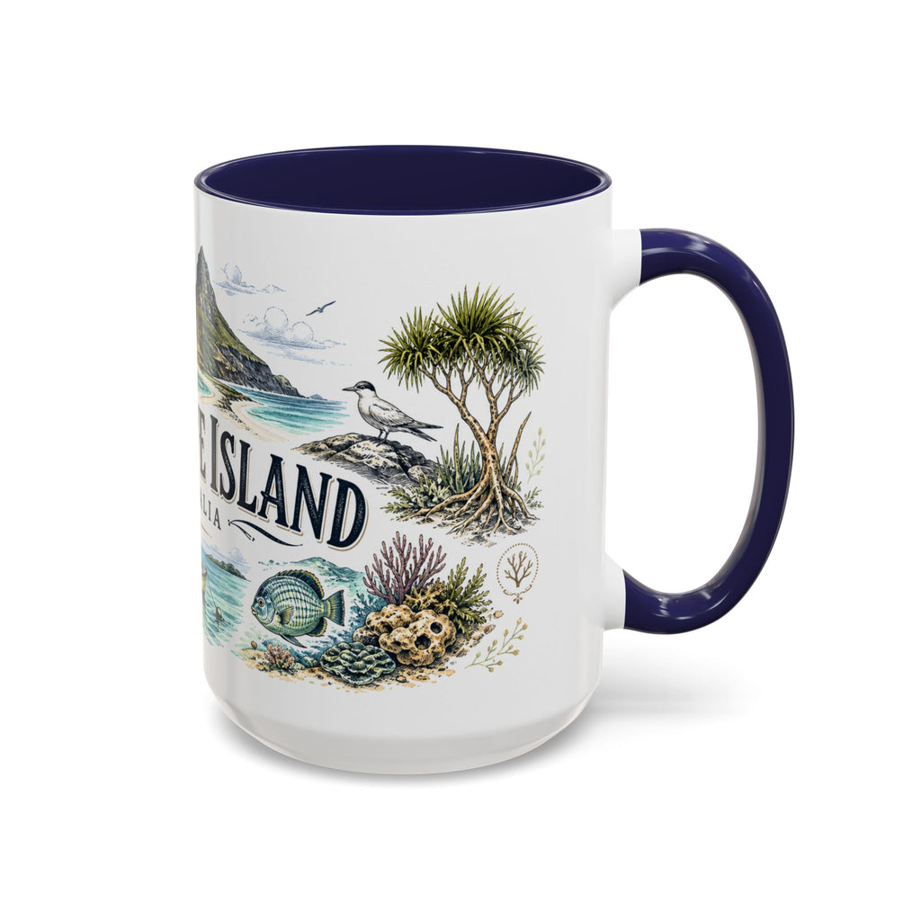 Lord Howe Island Mug, Australia Travel Souvenir, Bucket List Gift, Accent Ceramic Coffee Mug 11oz 15oz