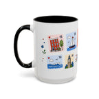 Boston Coffee Mug | Postage Stamp Collage Mug | Travel Souvenir Accent Cup 11oz 15oz
