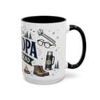 Grandpa The Legend Coffee Mug | Gift From Grandkids | Accent Color Ceramic 11oz 15oz