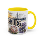 Johannesburg Coffee Mug | South Africa Travel Souvenir | Vintage Illustrated City Gift | 11 oz 15 oz Accent Mug