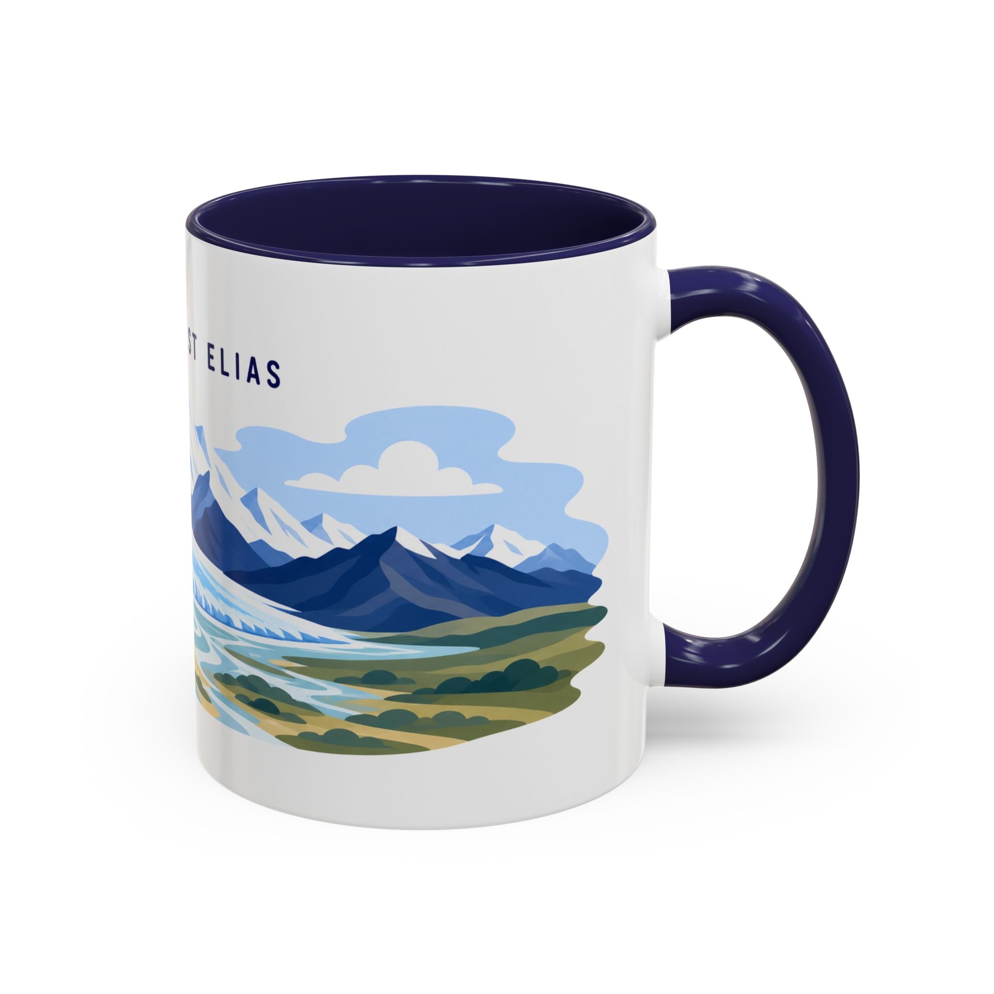 Wrangell-St. Elias National Park Coffee Mug | Solid Color Block Park Souvenir | 11oz 15oz Accent Mug