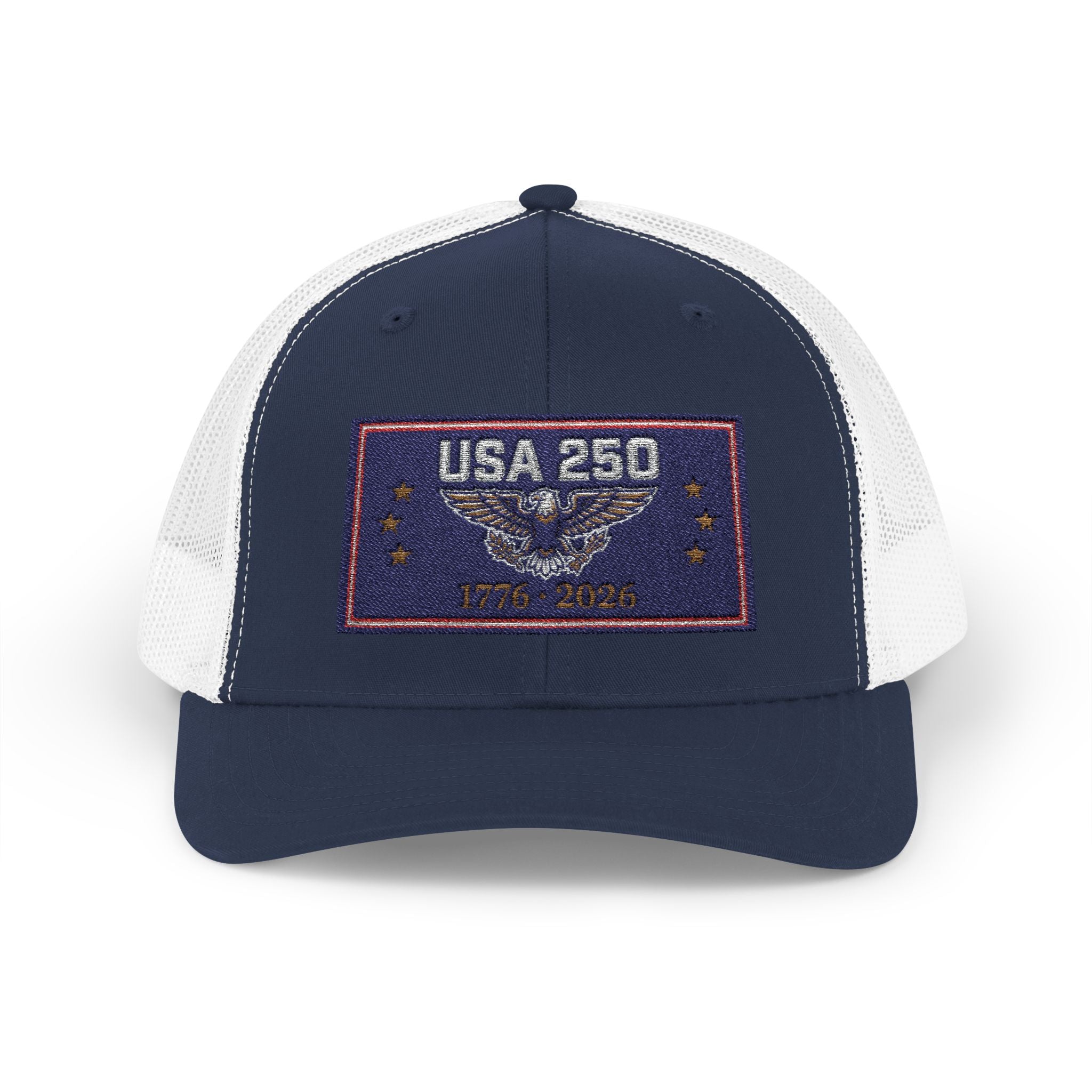 USA 250 Snapback Trucker Cap | American Semiquincentennial Hat | Patriotic Eagle Baseball Cap | 1776-2026 Anniversary Gift